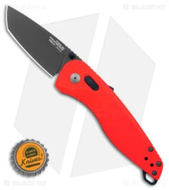 SOG Aegis AT Spring Assisted Tanto Knife Rescue Red GRN (3.1" Black) -Sog SOG Aegis AT Spring Assisted Tanto Knife Rescue Red indigo GRN 3in Black BHQ 140881 td size