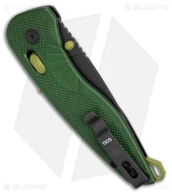SOG Aegis AT Tanto AT-XR Lock Knife Forest/Moss GRN W/Safety (3.1" Black) -Sog SOG Aegis AT Tanto AT XR Lock Knife Forest Moss GRN w Safey 3in Black BHQ 170626 td side