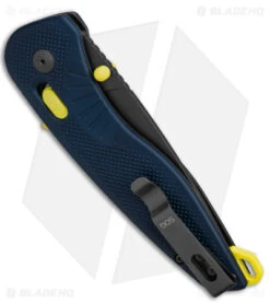 SOG Aegis AT XR Assisted Knife Tanto Indigo/Acid Yellow GRN (3.1" Ti Nitride) -Sog SOG Aegis AT XR Assisted Knife Tanto Indigo Acid Yellow GRN 3in Ti Nitride BHQ 140867 td side