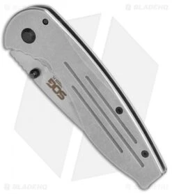 SOG Aegis Frame Lock Knife Stainless Steel (3.4" Stonewash) -Sog SOG Aegis FL BHQ 113621 jr spine