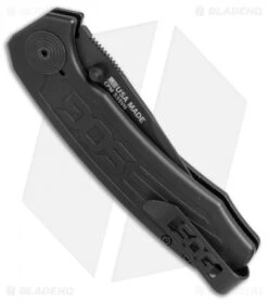 SOG Banner Spring Assisted Knife Black Aluminum (3.5" Black) BA1001 -Sog SOG Banner black aluminum black BA1001 BHQ 52223 er side