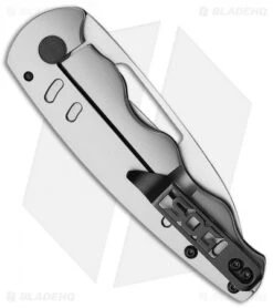 SOG Escape Sheepsfoot Frame Lock Knife Silver (3" Satin) -Sog SOG Escape FL Satin BHQ 95191 jr side
