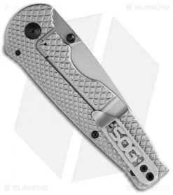 SOG Flash Frame Lock Knife Silver (3.4" Satin) -Sog SOG Flash FL Satin BHQ 95455 jr side