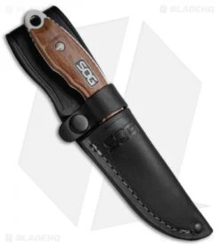 SOG Huntspoint Skinning Fixed Blade Knife Wood (3.6" Satin) HT012L -Sog SOG Huntspoint Skinning Wood HT012L BHQ 15206 jr sheath