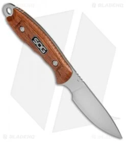 SOG Huntspoint Skinning Fixed Blade Knife Wood (3.6" Satin) HT012L -Sog SOG Huntspoint Skinning Wood HT012L BHQ 15206 jr spine 2