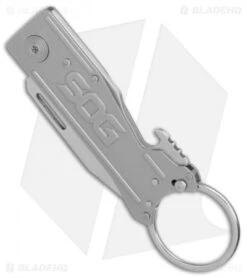 SOG Keytron Keychain Knife (1.9" Stonewash) KT1001-CP -Sog SOG Keychain Clip Point Key Chain SW BHQ 80616 er spine