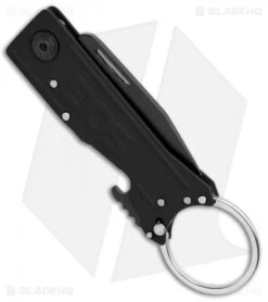 SOG Keytron Clip Point Folding Knife Key Chain Blackout (1.9" Black) KT1003-CP 8 SOG Keytron Clip Point Folding Knife Key Chain Blackout (1.9" Black) KT1003-CP -Sog SOG Keytron CP Key Chain Blackout Black KT1003 CP BHQ 104065 jr side