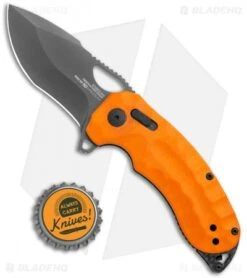 SOG Kiku XR LTE Knife Orange G-10 (3" Gray) 12-27-03-57 -Sog SOG Kiku XR LTE Blackout XR Lock Orange G 10 Black 12 27 03 57 BHQ 116851 jr bottlecap