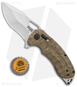 SOG KIKU XR XR-Lock Knife Natural Linen Micarta (3" Satin) 10 SOG KIKU XR XR-Lock Knife Natural Linen Micarta (3" Satin) -Sog SOG Kiku XR Natural Linen Micarta Satin BHQ 99486 jr bottlecap