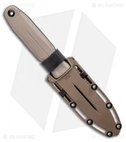 SOG Knives Pentagon FX Fixed Blade Knife Flat Dark Earth G10 (4.75" Black) -Sog SOG Knives Pentagon FX Fixed Blade Knife FDE 4.8 Black BHQ 119270 LS Sheath