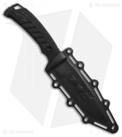 SOG Pillar Fixed Blade Knife Black Canvas Micarta (5" Black Cerakote S35VN) -Sog SOG Pillar Black CerakoteFizedBlade Canvas Micarta S35VN BHQ 137497 td sheath