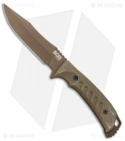 SOG Pillar Limited Fixed Blade Canvas Micarta (5" Bronze Cerakote)