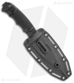 SOG Seal FX Fixed Blade Knife Black GRN Clip Point (4.3" Black Serr) -Sog SOG Seal FX Fixed Black GRN DP Black Serr BHQ 99497 jr sheath
