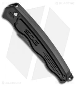 Sog -Sog SOG TAC Automatic Knife Drop Point 3.5 Black ST 06 BHQ 6208 LS Spine