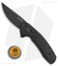 SOG-TAC XR Lock Knife Blackout Black G-10 (3.4" Black) 10 SOG-TAC XR Lock Knife Blackout Black G-10 (3.4" Black) -Sog SOG TAC XR Lock Knife Blackout Black G 10 Black BHQ 105727 LS Bottlecap