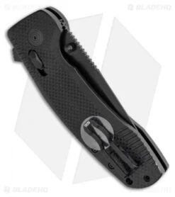 SOG-TAC XR Lock Knife Blackout Black G-10 (3.4" Black Serrated) -Sog SOG TAC XR Lock Knife Blackout Black G 10 Black Serrated BHQ 107729 LS Side