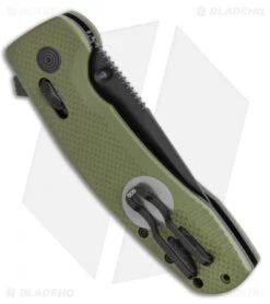 SOG-TAC XR Lock Knife OD Green G-10 (3.4" Black) -Sog SOG TAC XR OD Green G 10 Black BHQ 107727 LS Side