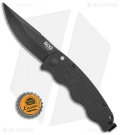 SOG Tac Ops Automatic Knife Black Canvas Micarta (3.5" S35VN Black) 10 SOG Tac Ops Automatic Knife Black Canvas Micarta (3.5" S35VN Black) -Sog SOG Tac Ops Auto Black Canvas Micarta Black TO1011 BX BHQ 52251 jr bottlecap