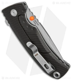 SOG Tellus Frame Lock Knife OD Green FRN (3.65" Stonewash Cryo 440) -Sog SOG Tellus FLK OD Green FRN 3in SW BHQ 158134 td side