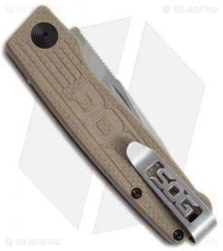 SOG Terminus Slip Joint Folding Knife Tan G-10 (3" Satin) -Sog SOG Terminus Satin TM1001 BX jr side