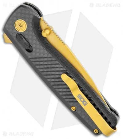 SOG Terminus XR LTE Knife Carbon Fiber (3" Gold) TM1033-BX 5 SOG Terminus XR LTE Knife Carbon Fiber (3" Gold) TM1033-BX - Image 3