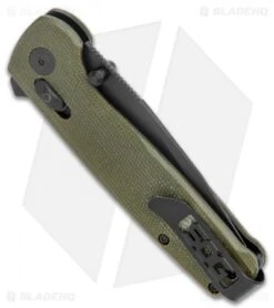 SOG Exclusive Terminus XR Lock Knife Green Micarta (3" Black) 8 SOG Exclusive Terminus XR Lock Knife Green Micarta (3" Black) -Sog SOG Terminus XR Lock Green Micarta Black TM1037 BX BHQ 119365 jr side