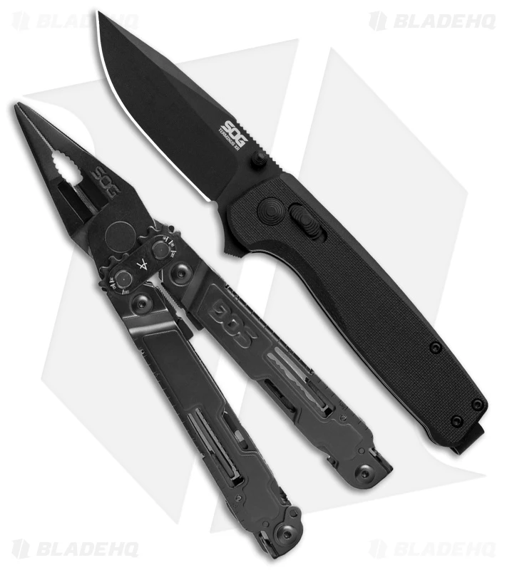 SOG Terminus XR Lock Knife + PowerAccess 18-in-1 Multi-Tool - Black 2 SOG Terminus XR Lock Knife + PowerAccess 18-in-1 Multi-Tool - Black