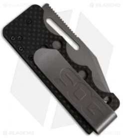 SOG Ultra C-Ti Money Clip Knife Carbon Fiber (2.8" Bead Blast) 7 SOG Ultra C-Ti Money Clip Knife Carbon Fiber (2.8" Bead Blast) -Sog SOG Ultra C Ti SOGAC79 BX jr side
