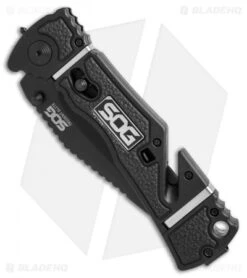 SOG Trident Elite Clip Point Spring Assisted Knife (3.7" Black) TF102 7 SOG Trident Elite Clip Point Spring Assisted Knife (3.7" Black) TF102 -Sog SOG trident elite clip point black TF102 BHQ 21597 er spine