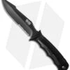 SOG Seal Strike Fixed Blade + Deluxe Sheath (4.875" TiNi Black Serr) SS1003 -Sog sog seal strike ss1003 cp cm