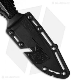 SOG Seal Strike Fixed Blade + Deluxe Sheath (4.875" TiNi Black Serr) SS1003 -Sog sog seal strike ss1003 cp sheath2 cm