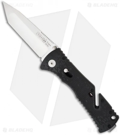 SOG Trident Large Tanto Assisted Opening Knife Black (3.75" Satin) TF-6 3 SOG Trident Large Tanto Assisted Opening Knife Black (3.75" Satin) TF-6